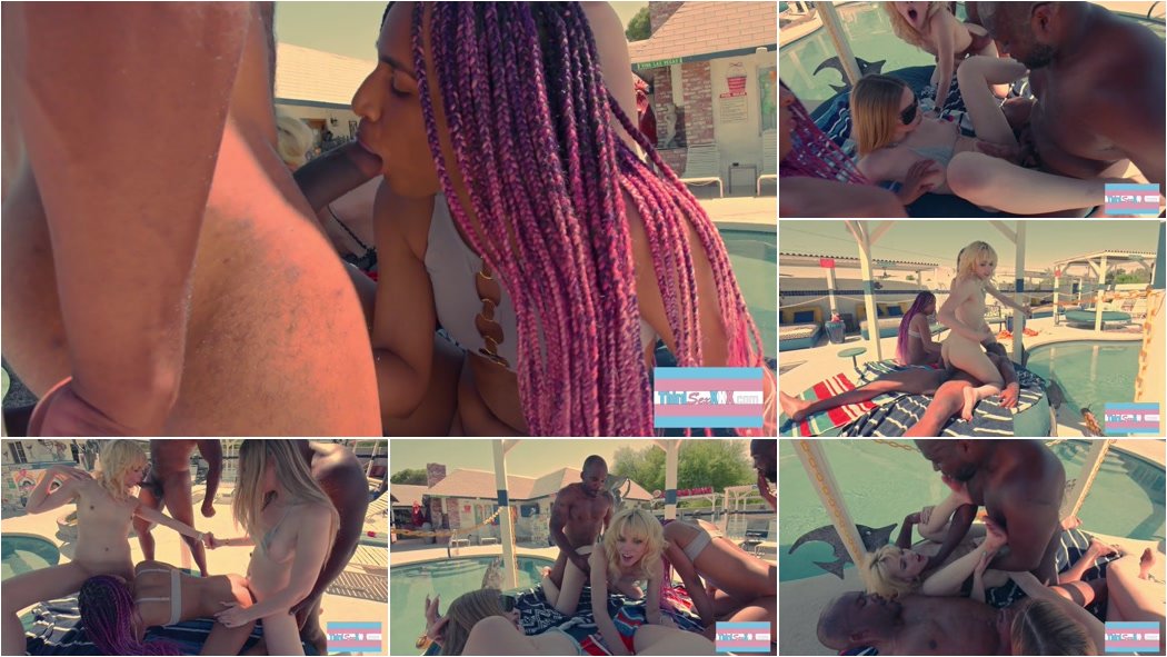 Ivory Mayhem, Kate Zoha, Zaza Zariaa - Convict Pool Party Orgy [HD 720p]